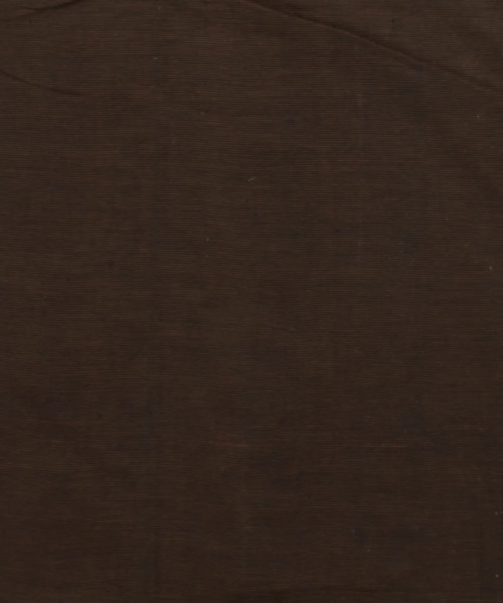 0.4m Dark Brown Mangalagiri Handloom Cotton Fabric