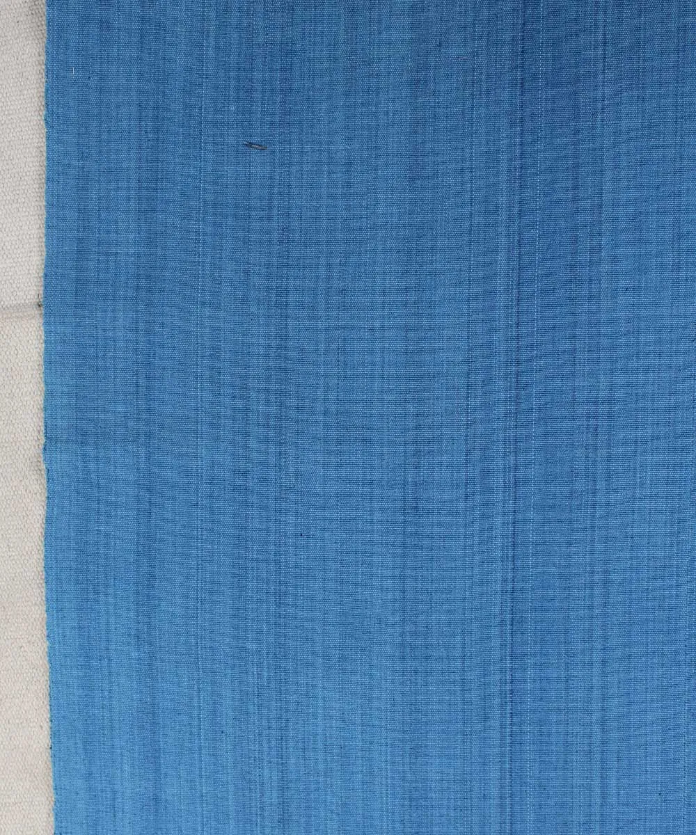 0.7m Blue Natural Dye Handloom Cotton Fabric