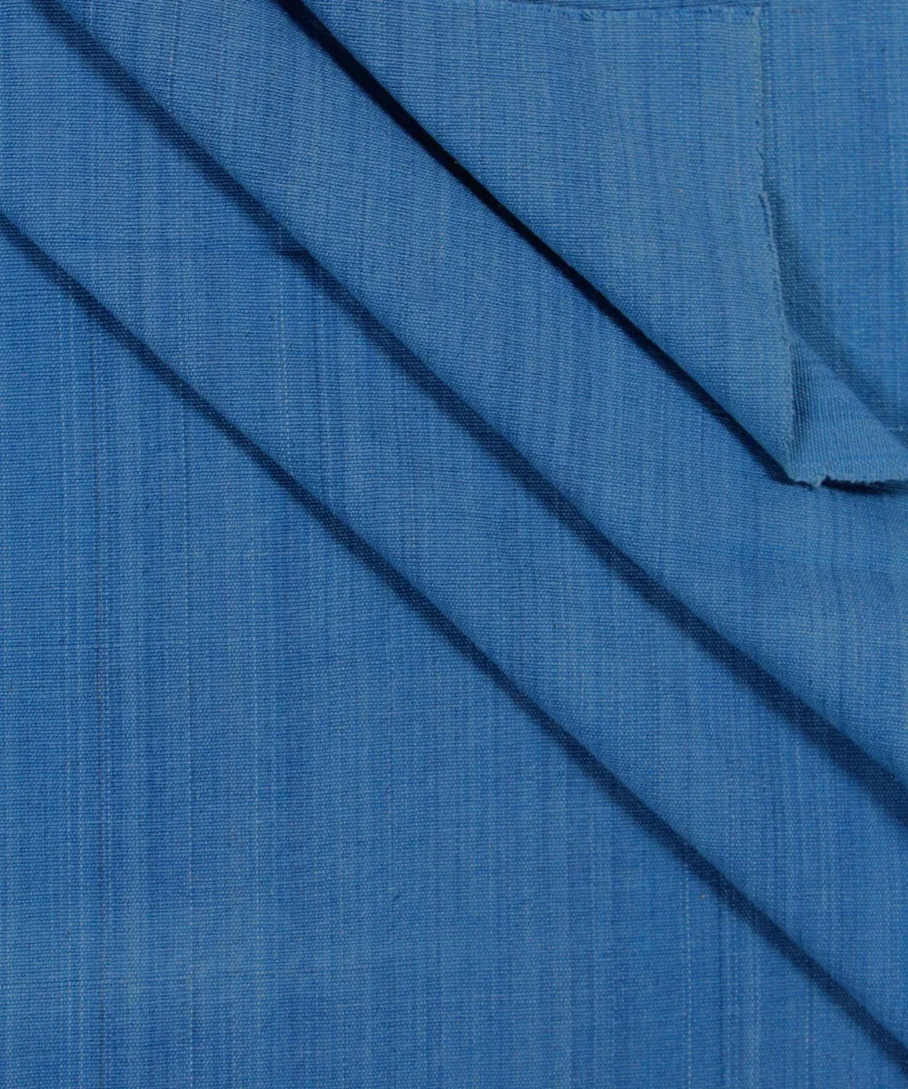 0.7m Blue Natural Dye Handloom Cotton Fabric