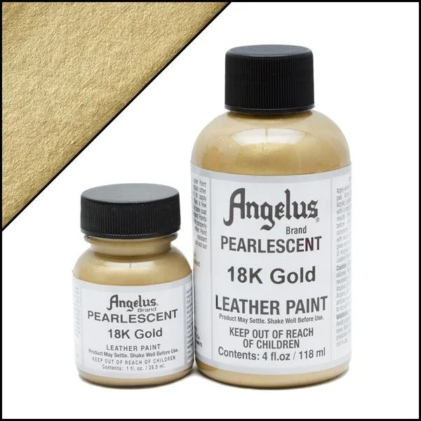 (12 Colors) Angelus Acrylic Leather Metallic & Pearlescent Paint