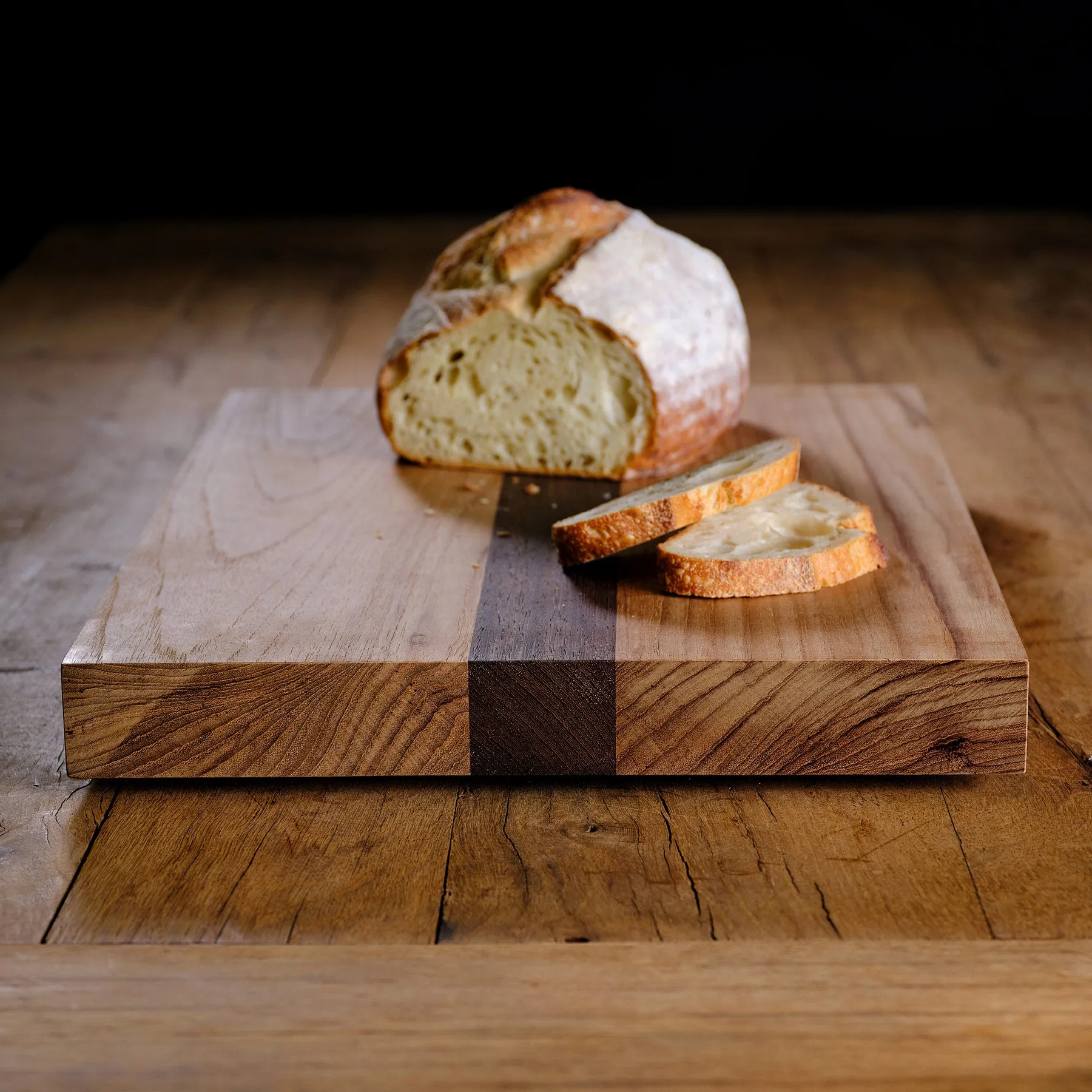 14X20" Teak Serving Board - Teak/Natural Finish with Single Stripe