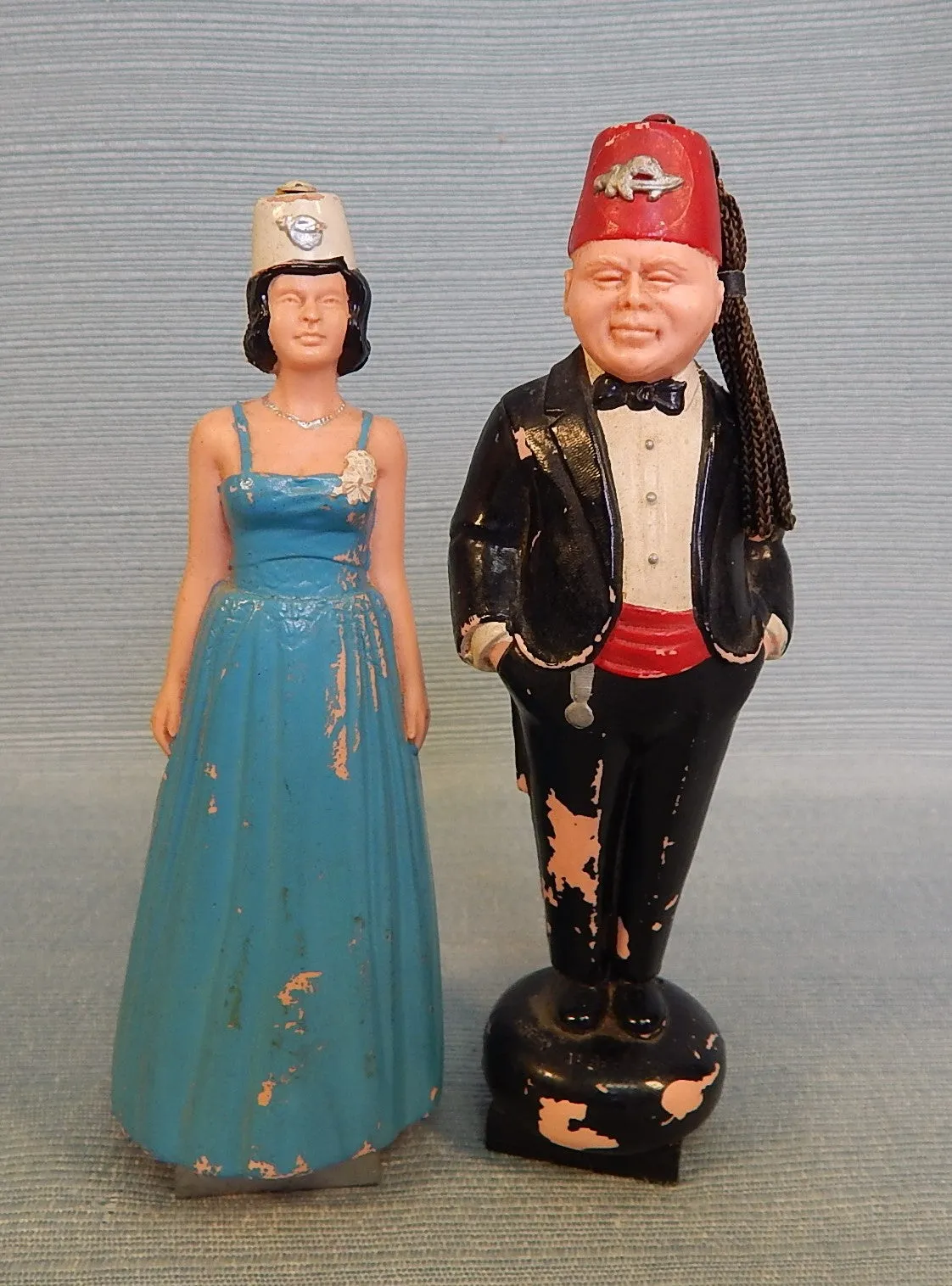 1960s Shriner Magnetic Dashboard Ornaments - Set of 2