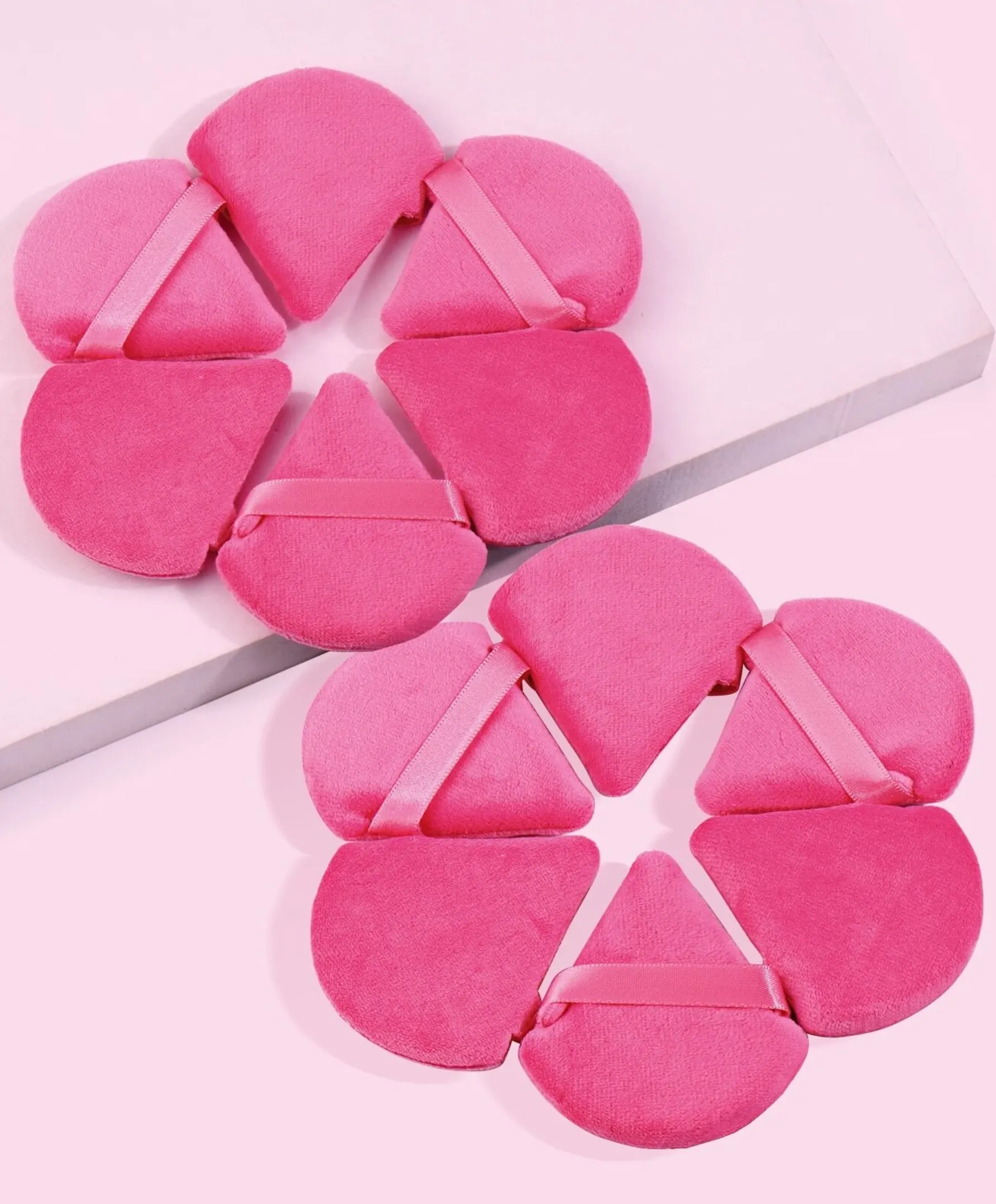 3pcs Pink Triangle Powder Puff