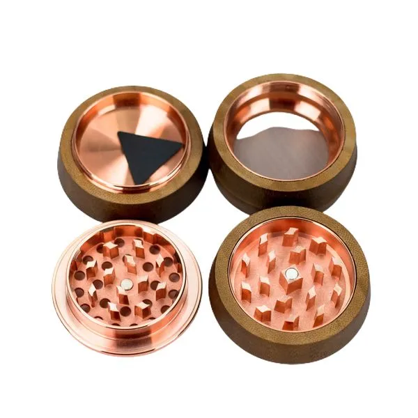 4 Parts Bamboo Cover Grinder Box of 6