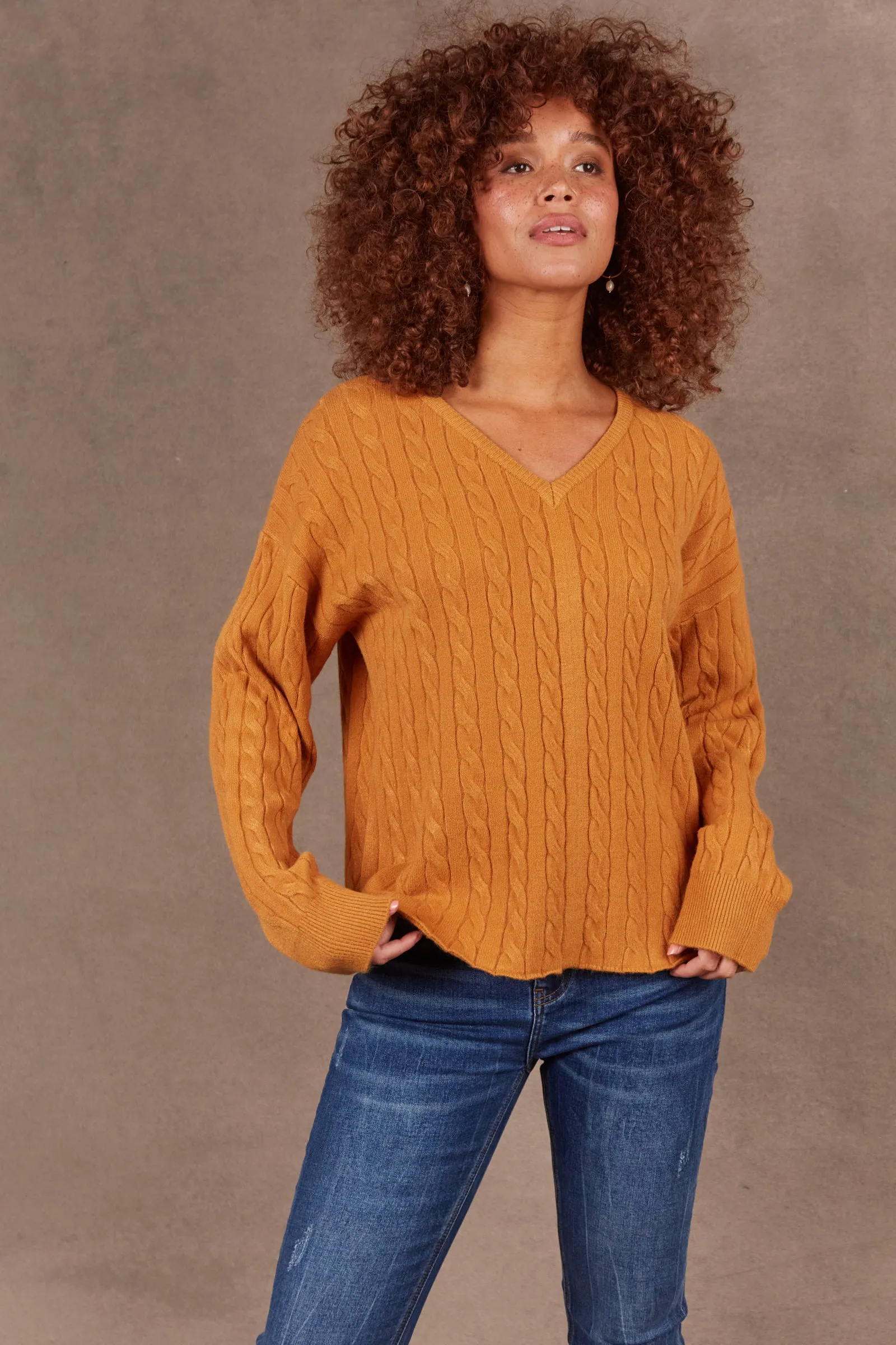 Alawa Cable Knit - Ochre