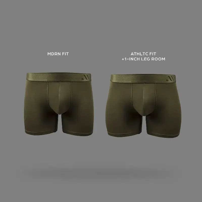 ALPHX Comfort Class Boxer Brief - Athletic Fit - Moss Green | ALPHX.com