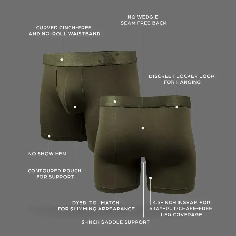 ALPHX Comfort Class Boxer Brief - Athletic Fit - Moss Green | ALPHX.com