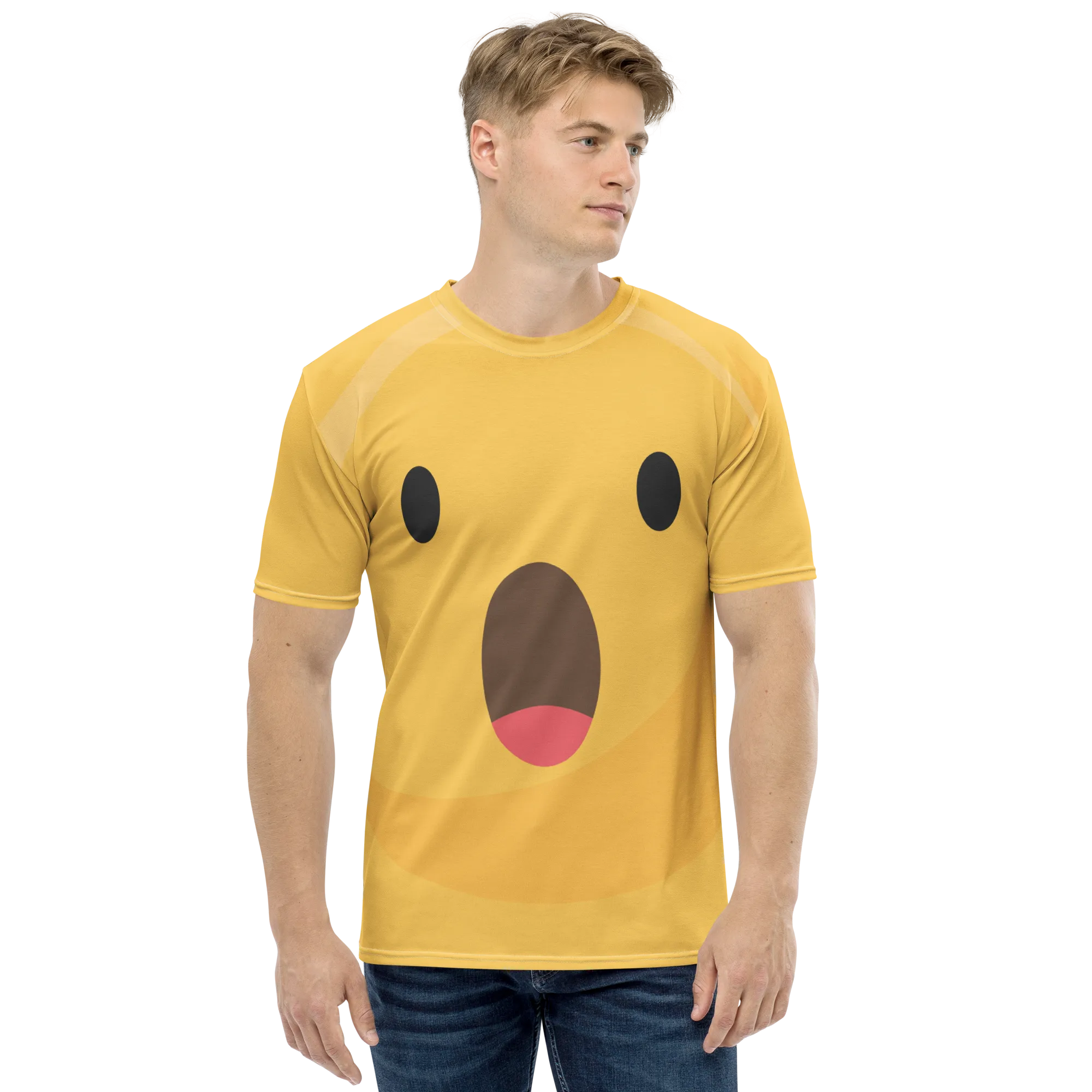 Amazed "Emoji" All-Over Print Men's Crew Neck T-Shirt