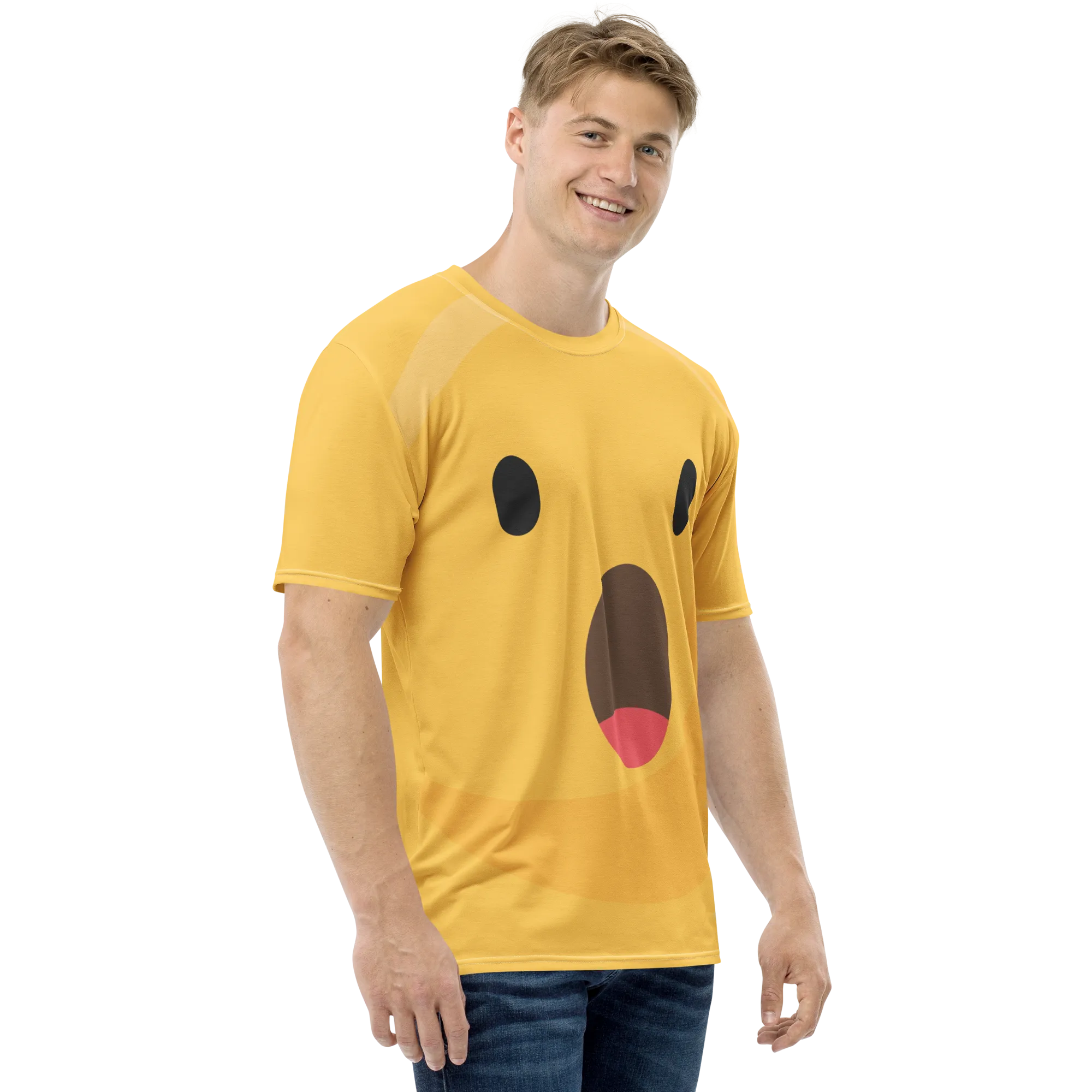 Amazed "Emoji" All-Over Print Men's Crew Neck T-Shirt