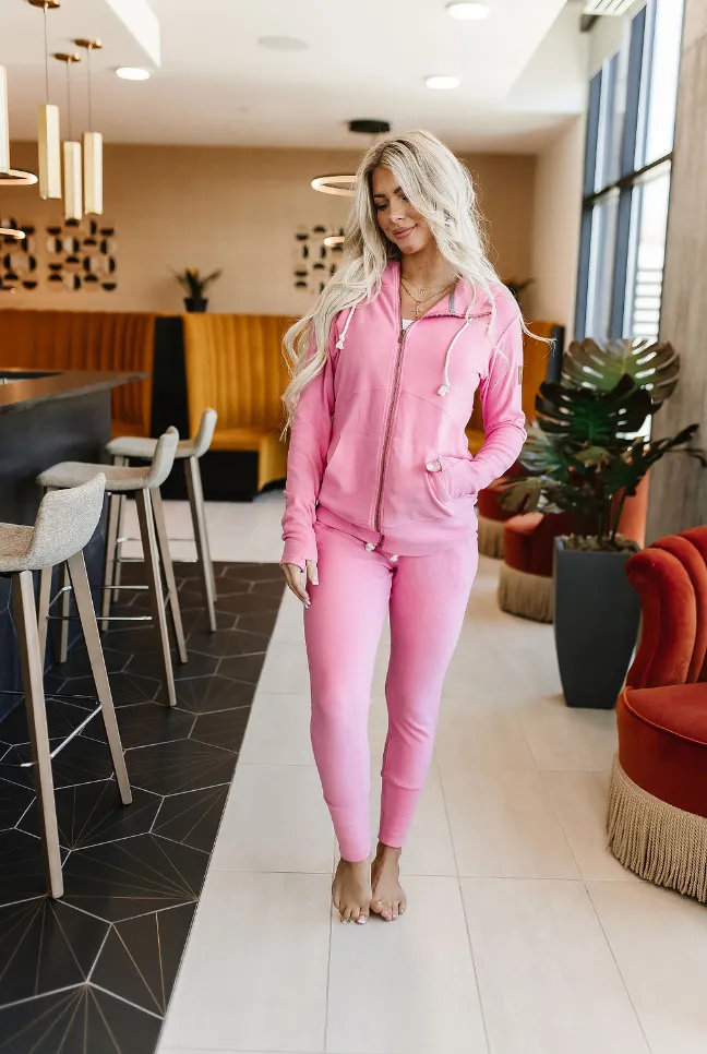 Ampersand Avenue Jogger Performance Fleece - Pink Tulip