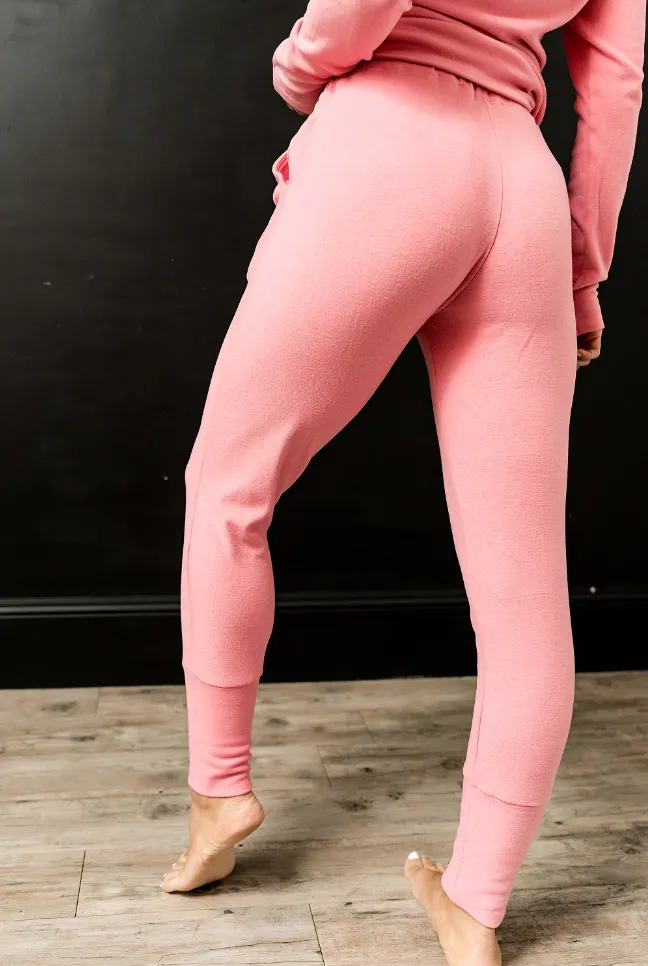 Ampersand Avenue Jogger Performance Fleece - Pink Tulip