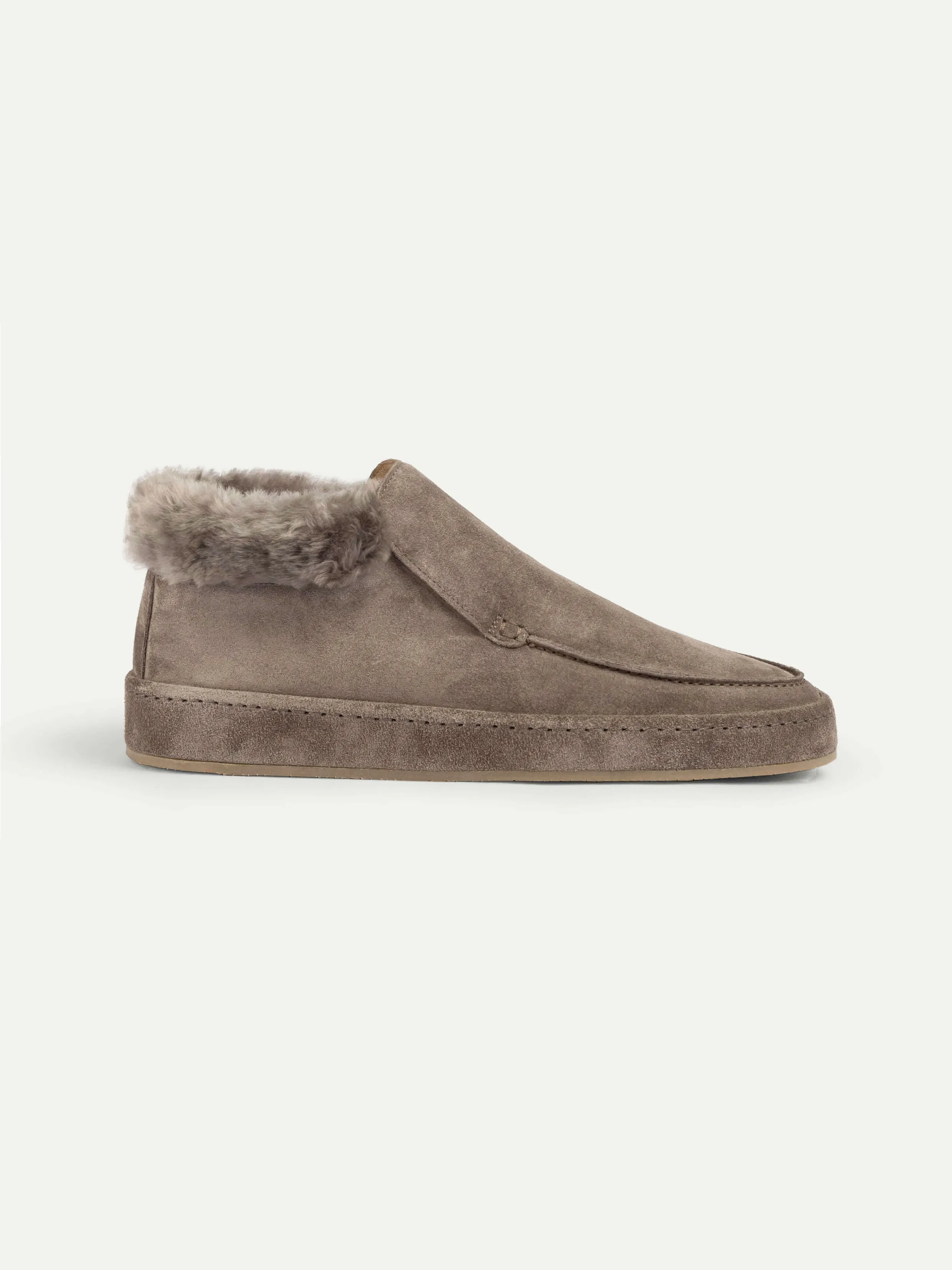 Ash Grey Voyager City Loafer Fur Trim