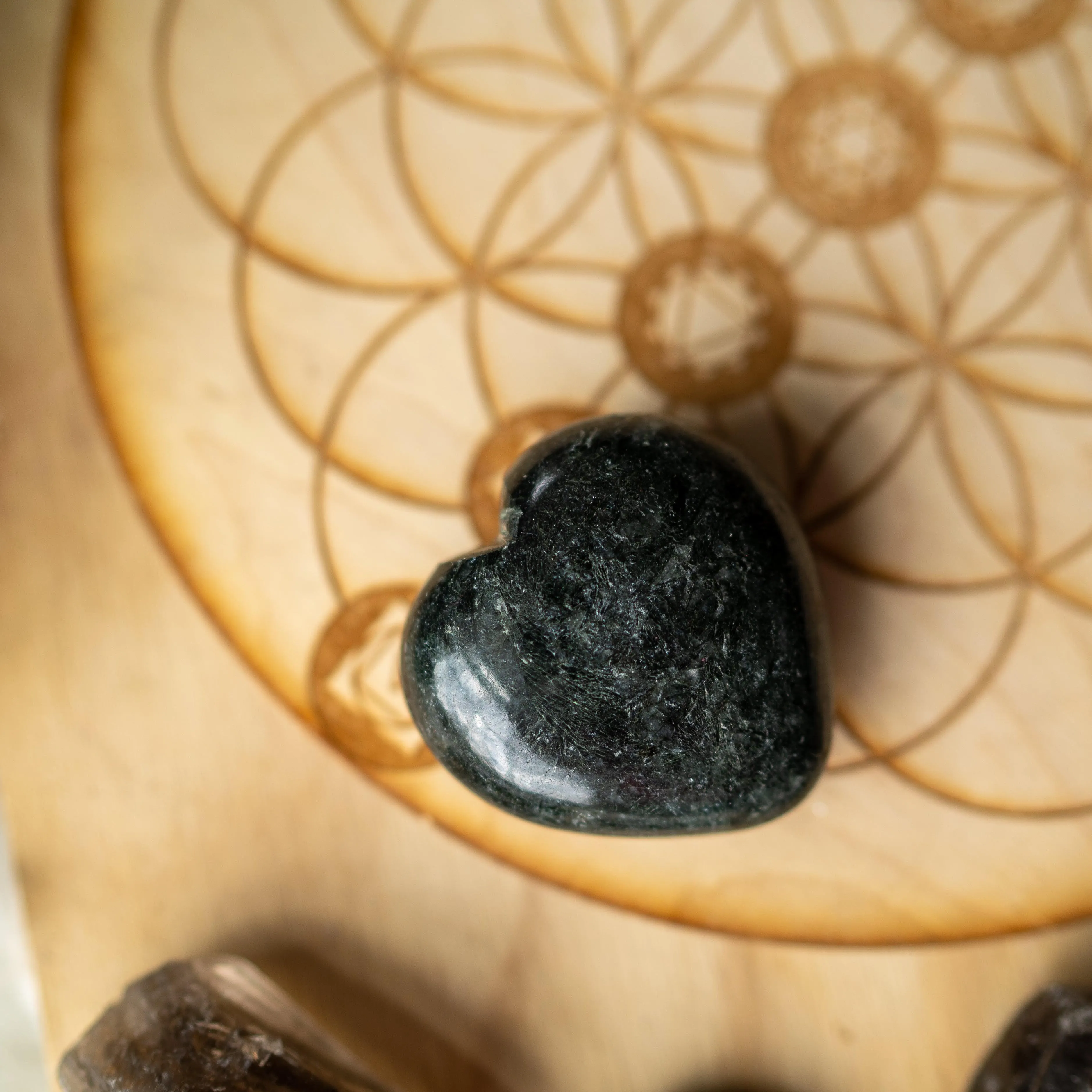 Astrophyllite Puffy Heart Carving~ Align Every Chakra