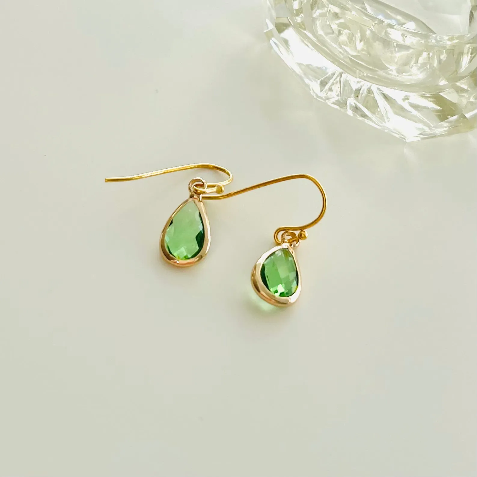 Augusta Peridot Crystal Earrings