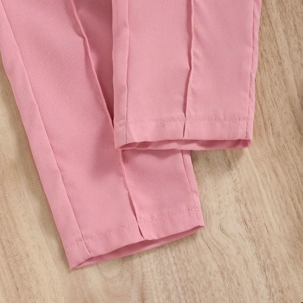 Autumn New Girls Tops Trousers With Waist Bag Set Wholesale Girls Clothes