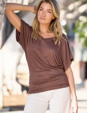 Bamboo Dolman Tunic - Chocolate