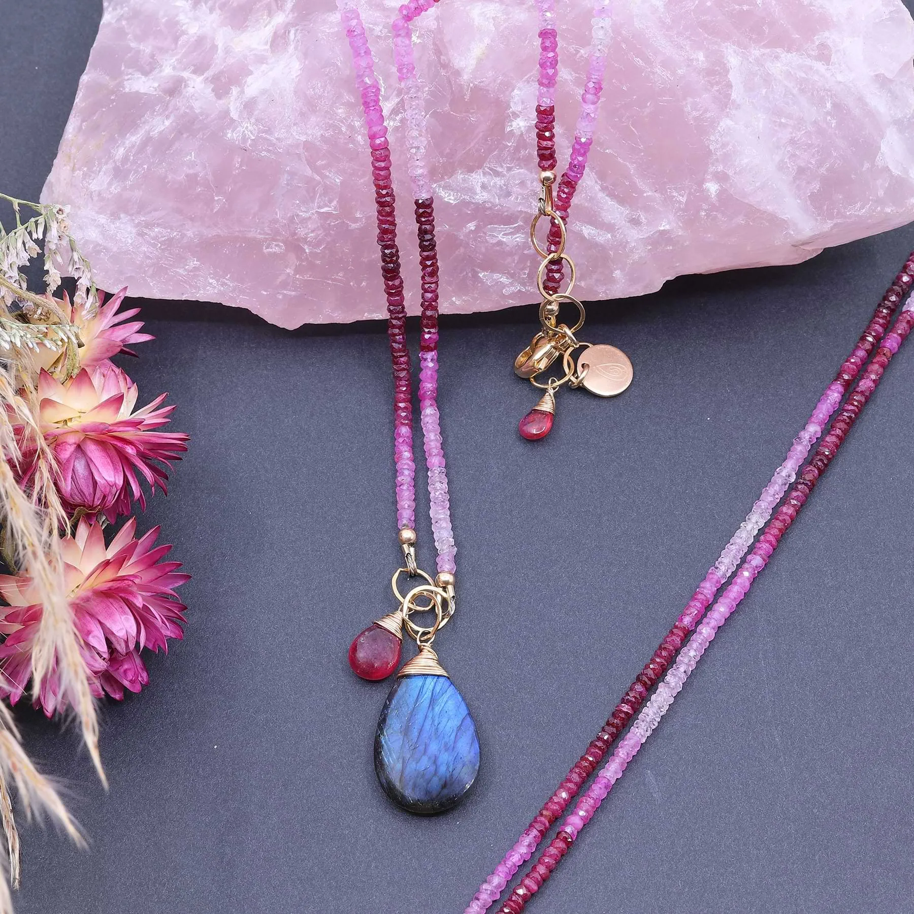 Bella II - Ombre Ruby Necklace