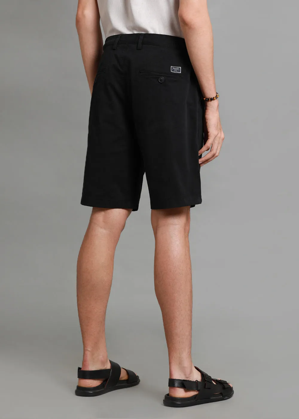 Black Cotton Shorts