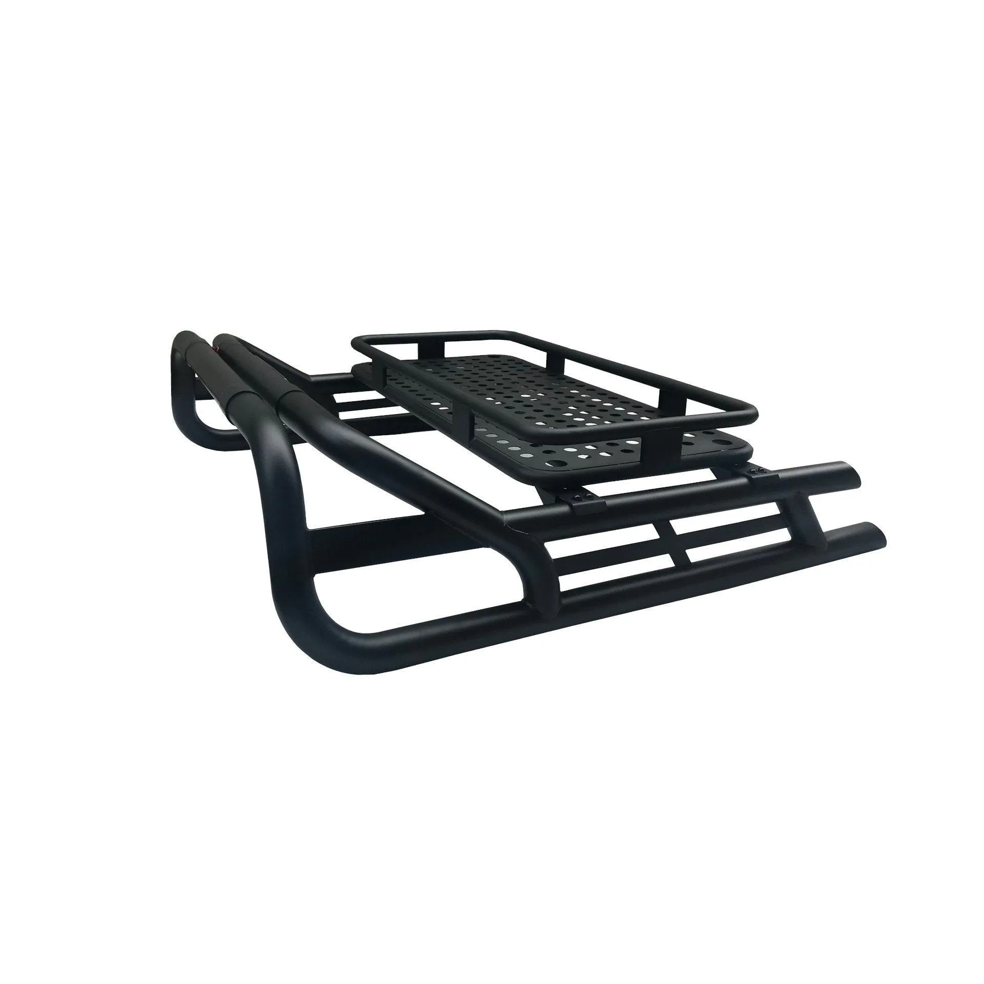 Black SUS201 Long Arm Roll Bar with Cargo Basket Rack for Toyota Hilux 2016 