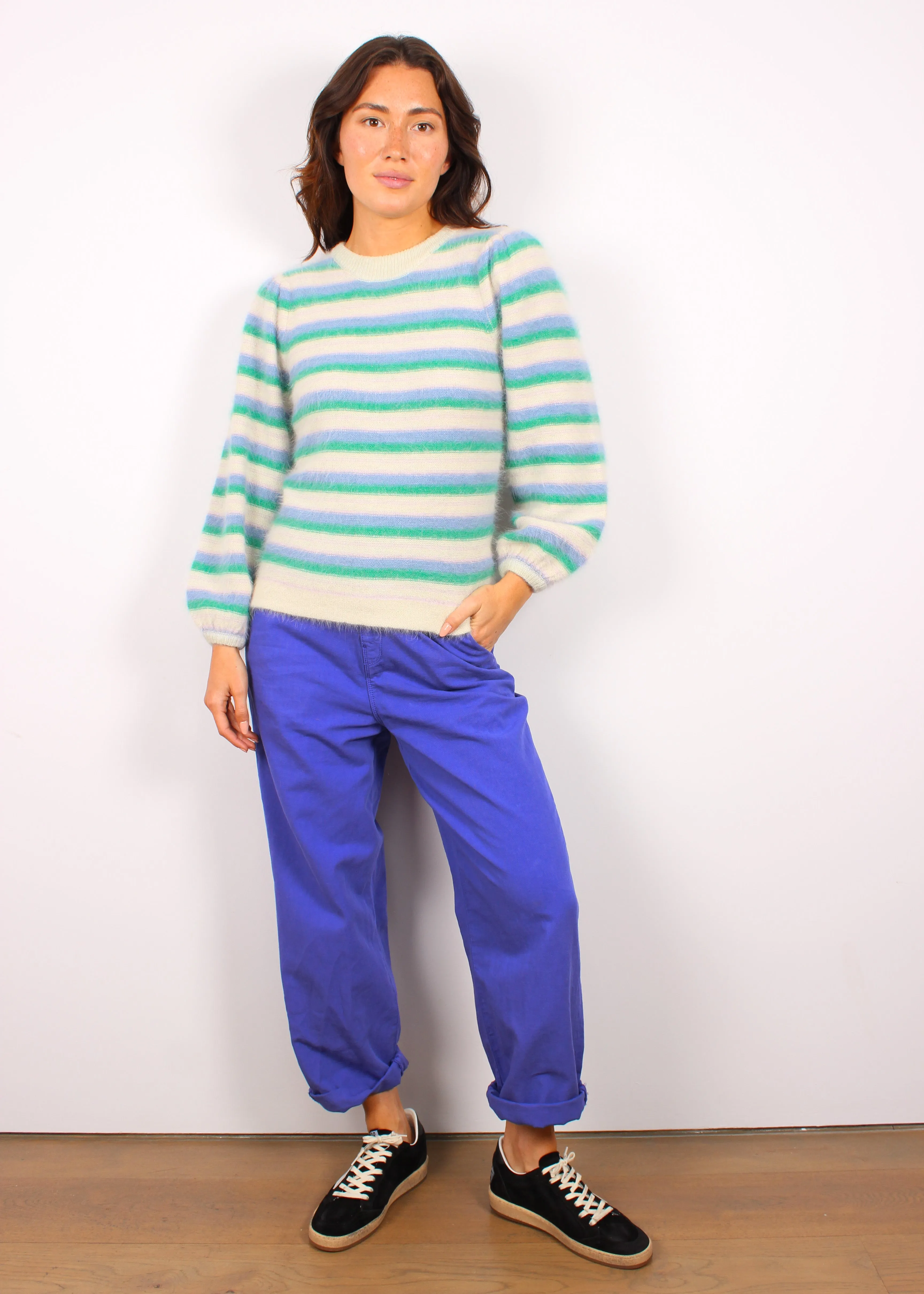 BR Datear Stripe Knit in Green