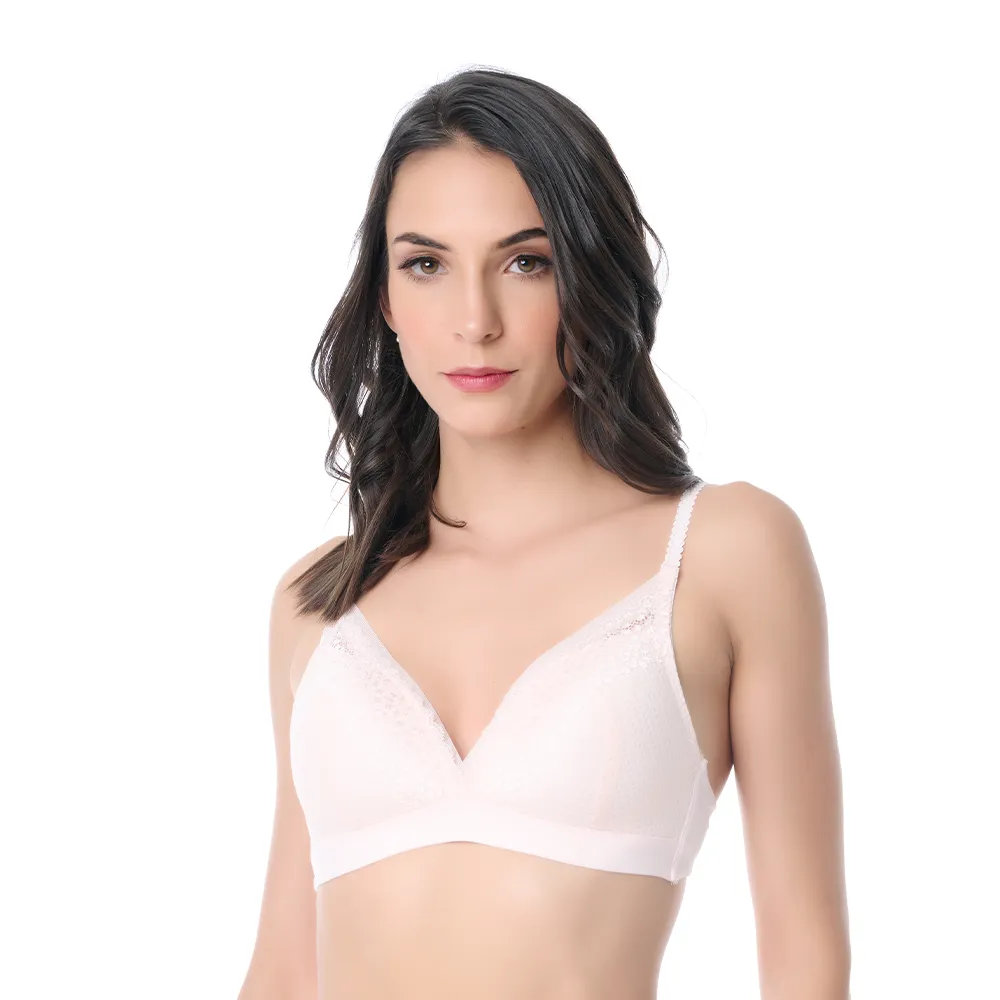 Brasier coordinable sin varilla con encaje rosa 24426 Lady Carnival