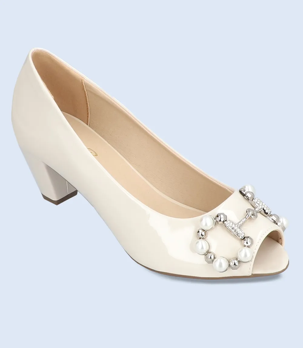 BW8341-IVORY-Women Casual Peep Toe's