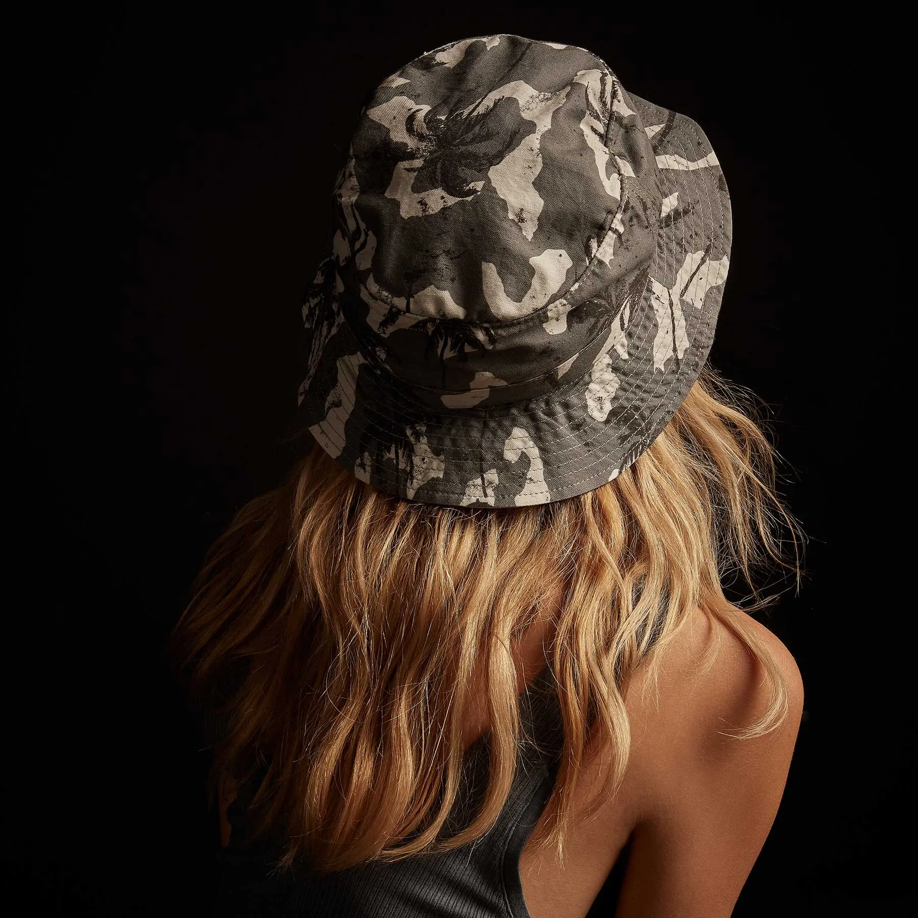 Camo Palm Print Bucket Hat - North