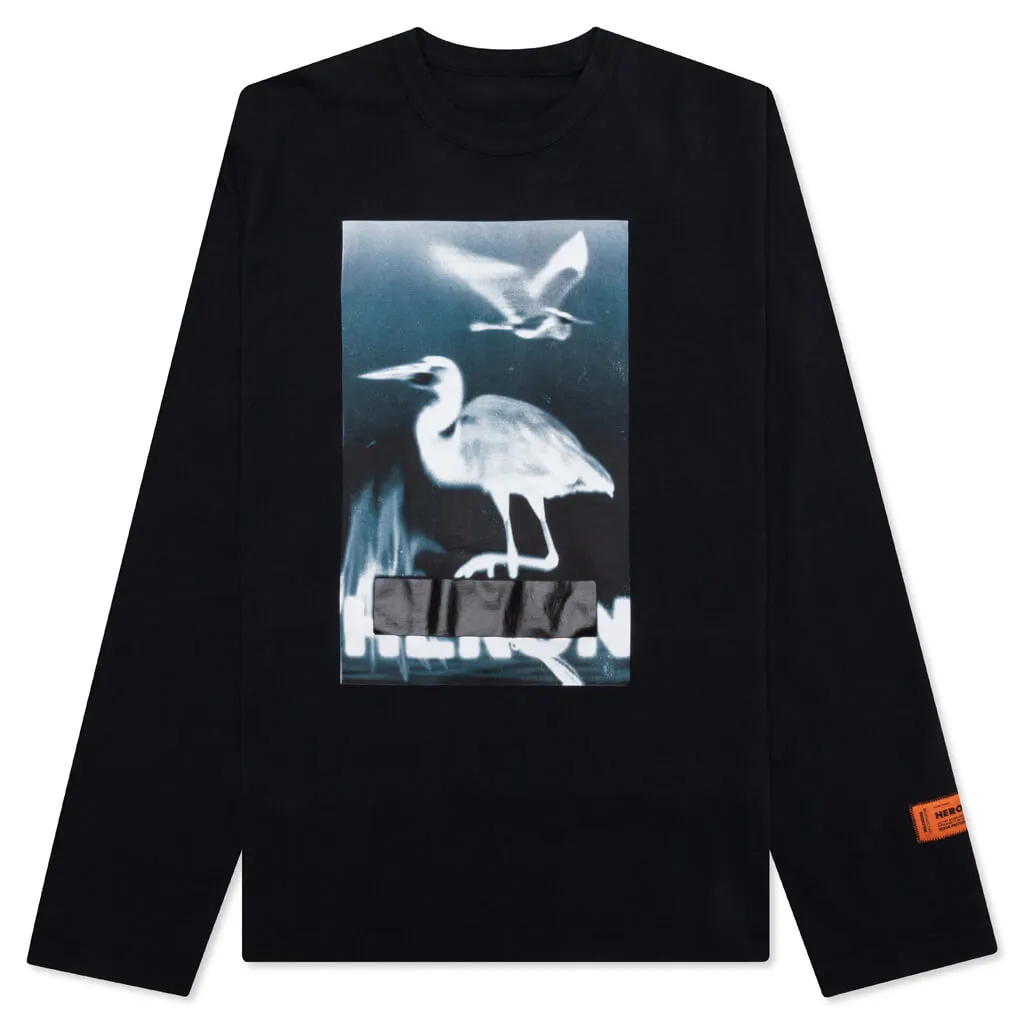 Censored Heron L/S Tee - Black/White