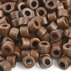 Ceramic Beads Wholesale-4x6mm Tube-Chocolate-Quantity 200