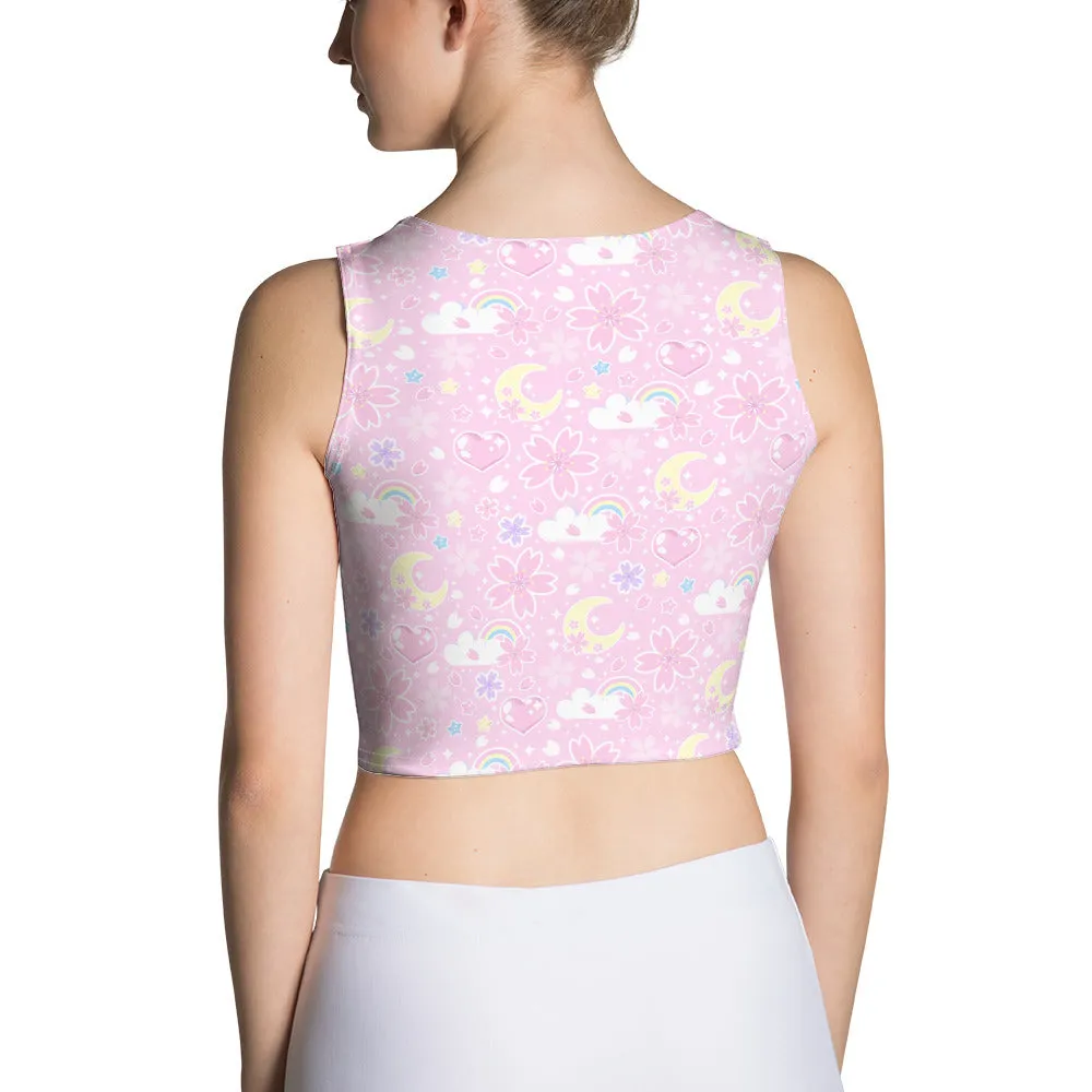 Cherry Blossom Dreams Pink Crop Top