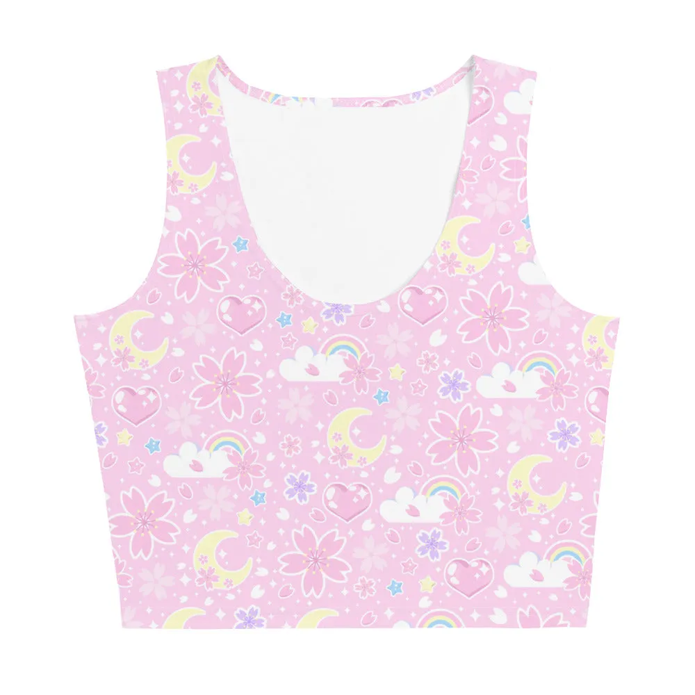 Cherry Blossom Dreams Pink Crop Top