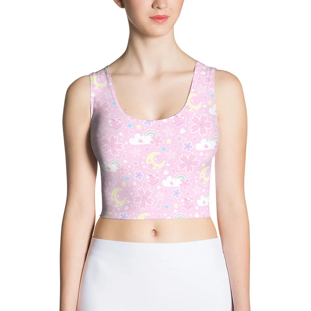 Cherry Blossom Dreams Pink Crop Top