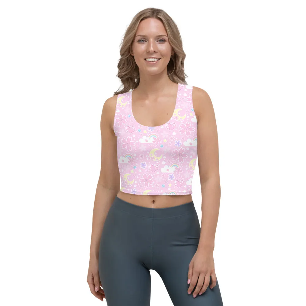 Cherry Blossom Dreams Pink Crop Top