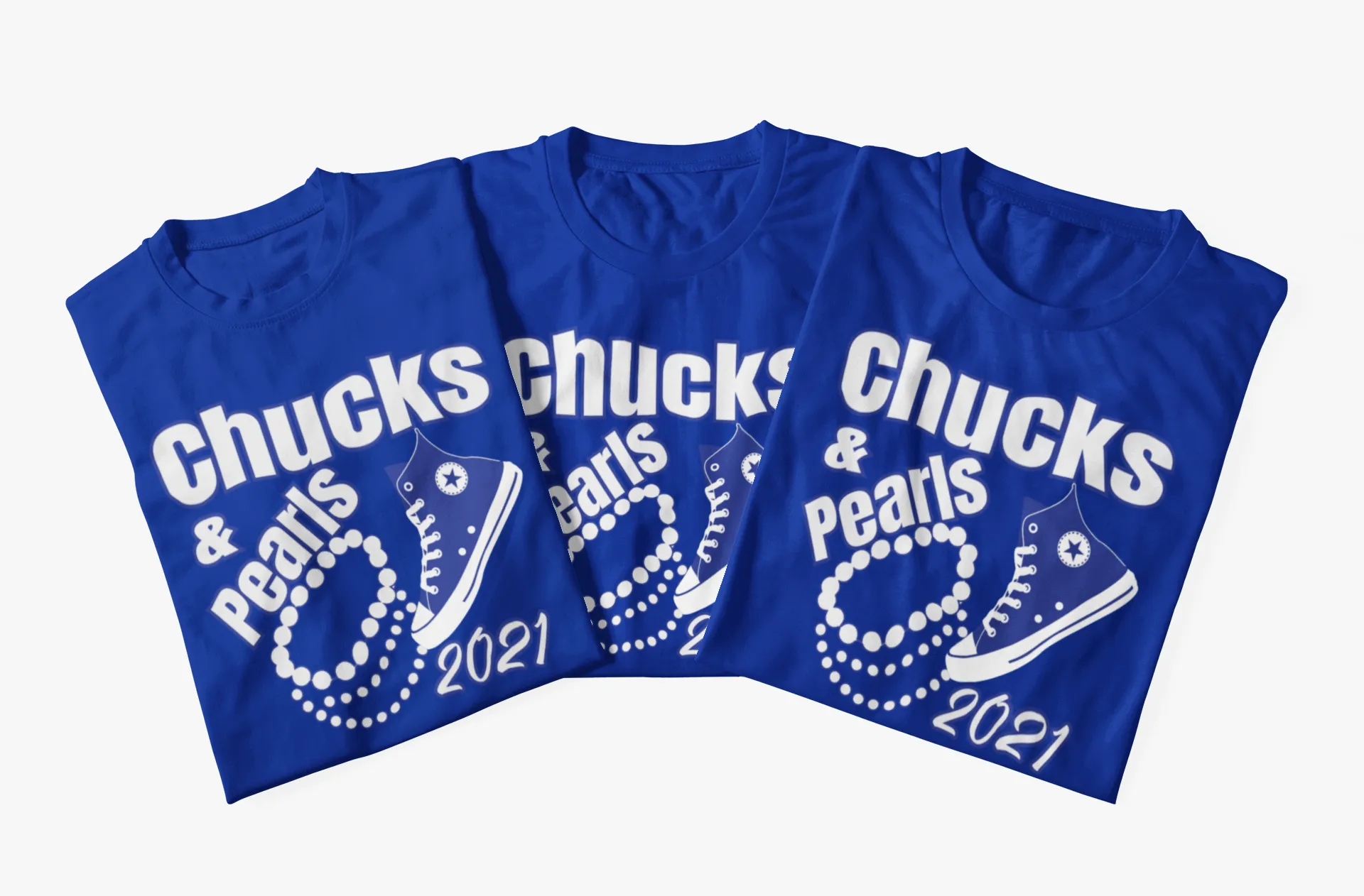 Chucks and Pearls Kamala Harris MVP Shirt - Blue | Black Edition