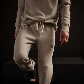 Classic French Terry Sweatpant - Heather Grey/Maroon