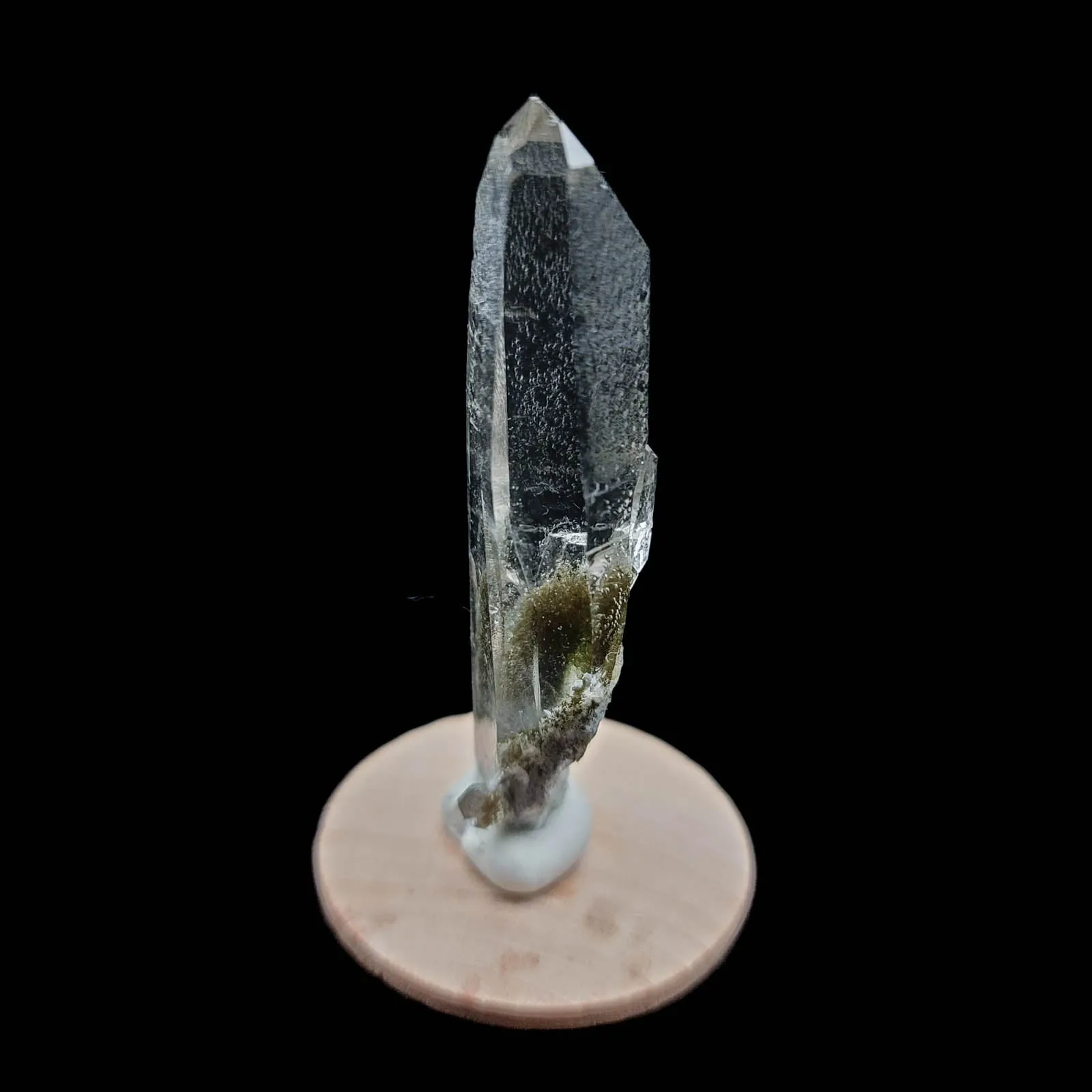 Clear Chlorite Quartz Etched Point, Super Clear-2