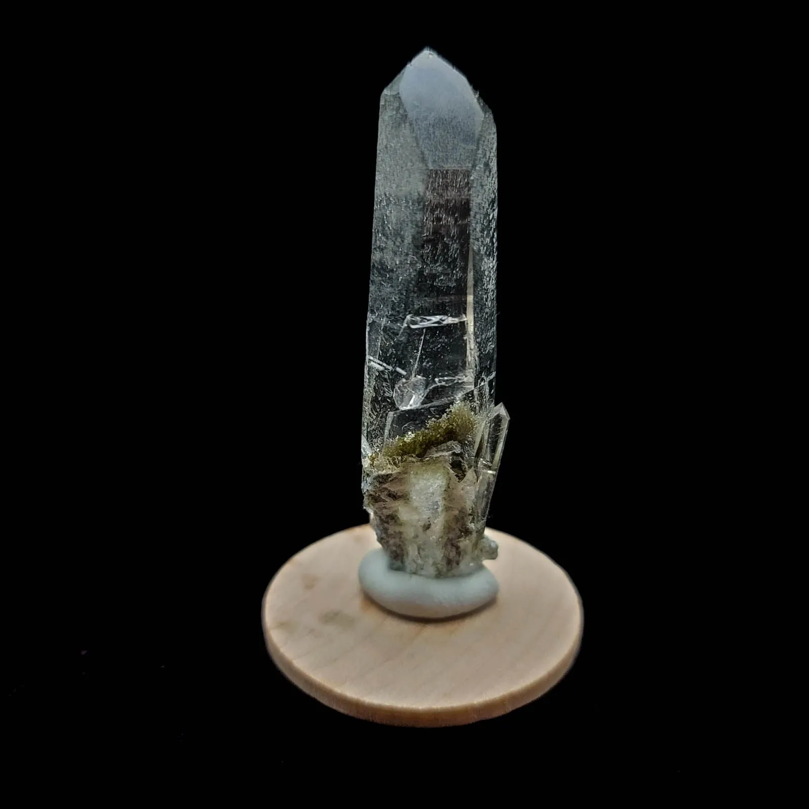 Clear Chlorite Quartz Etched Point, Super Clear-2