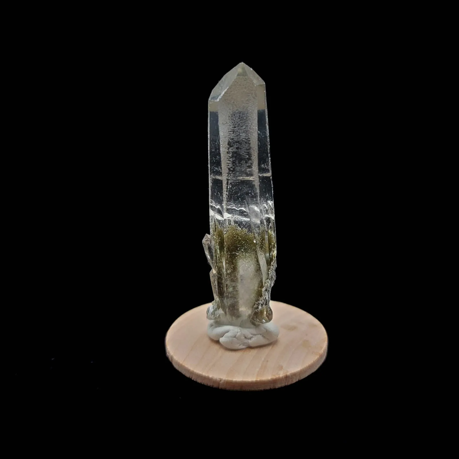 Clear Chlorite Quartz Etched Point, Super Clear-2