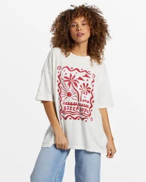 Coastal Tides Oversized T-Shirt - Salt Crystal