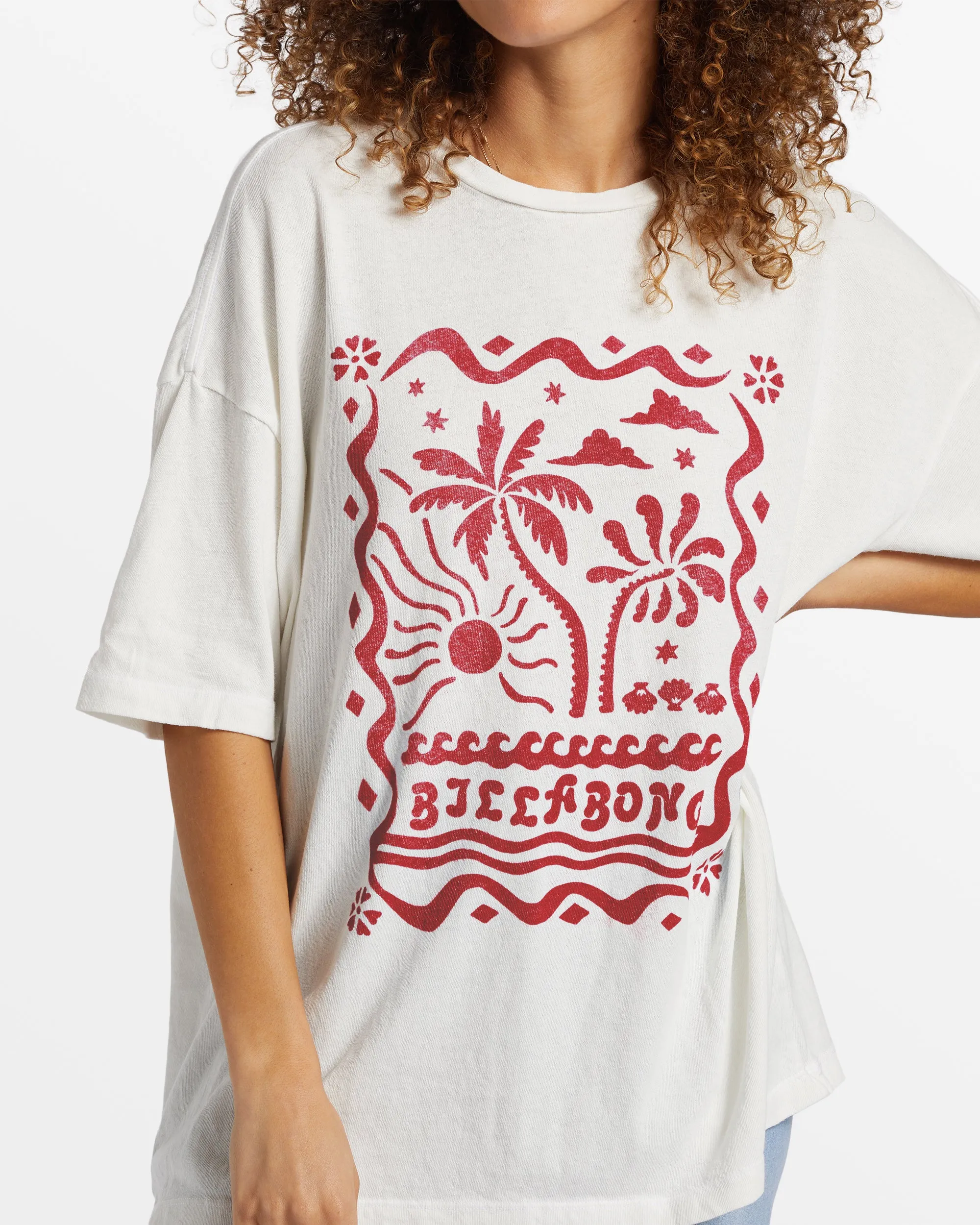 Coastal Tides Oversized T-Shirt - Salt Crystal