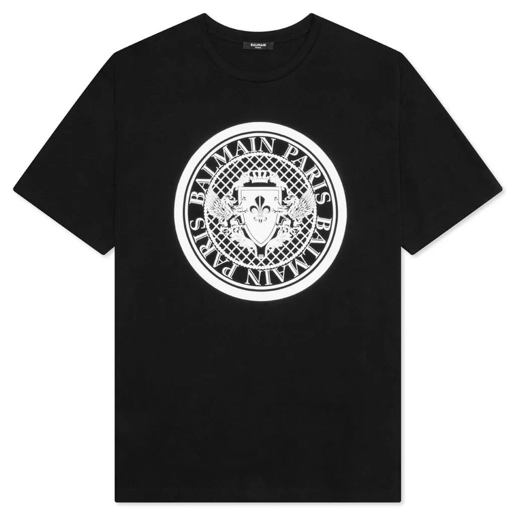 Coin Flock T-Shirt - Black/White