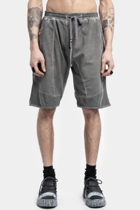 Cotton Jersey Sweat Shorts, Cold Dye Grey