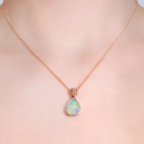 Crystal Opal Rose Gold Pendant