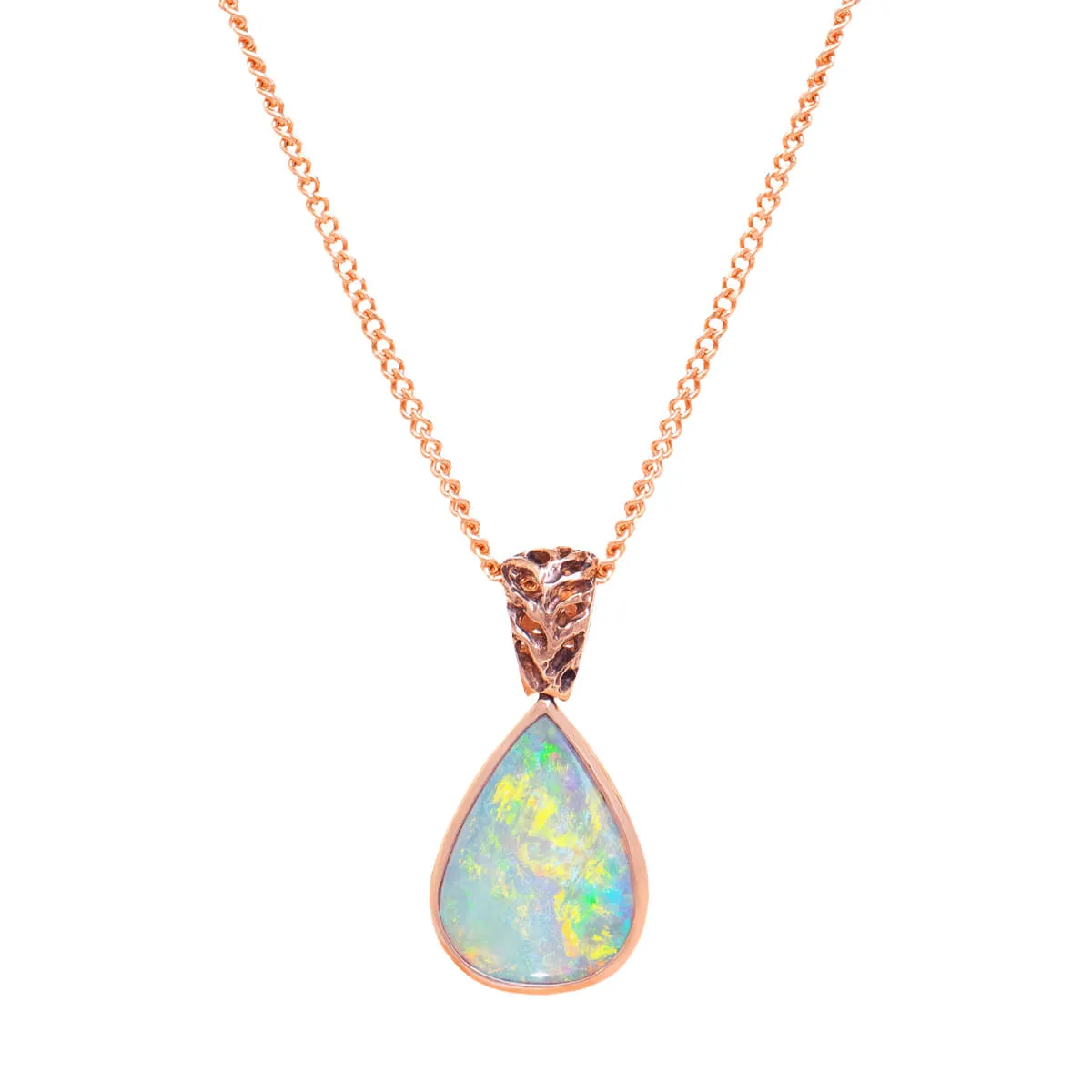 Crystal Opal Rose Gold Pendant