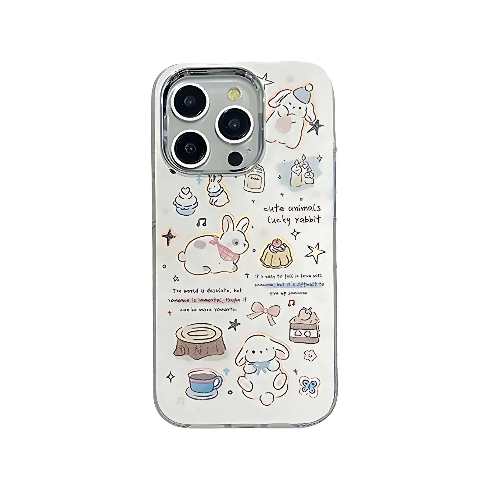 Cute Cartoon Lucky Rabbit Phone Case for iPhone 15 Pro Max, 14, 13, 11, 12, and 15 Plus