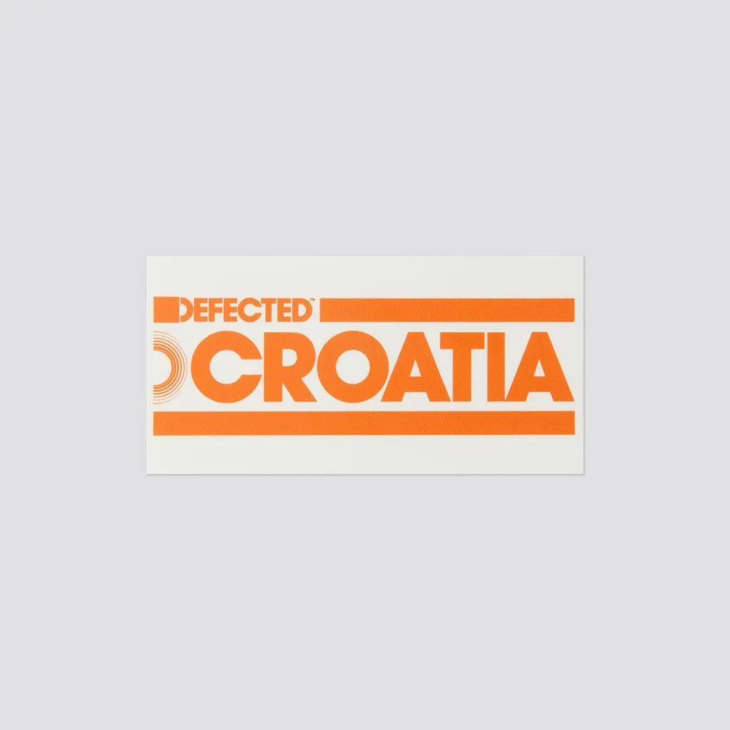 Defected Croatia Rectagular Sticker