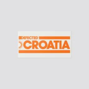 Defected Croatia Rectagular Sticker