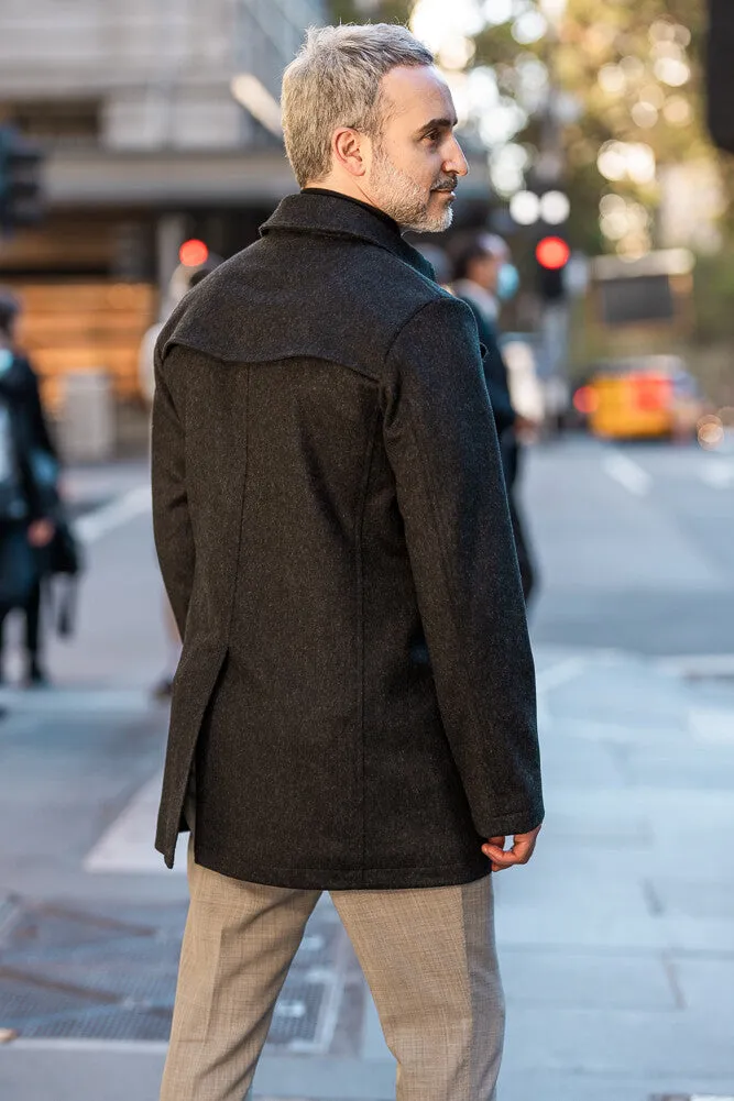 Drake Coat - Charcoal Wool