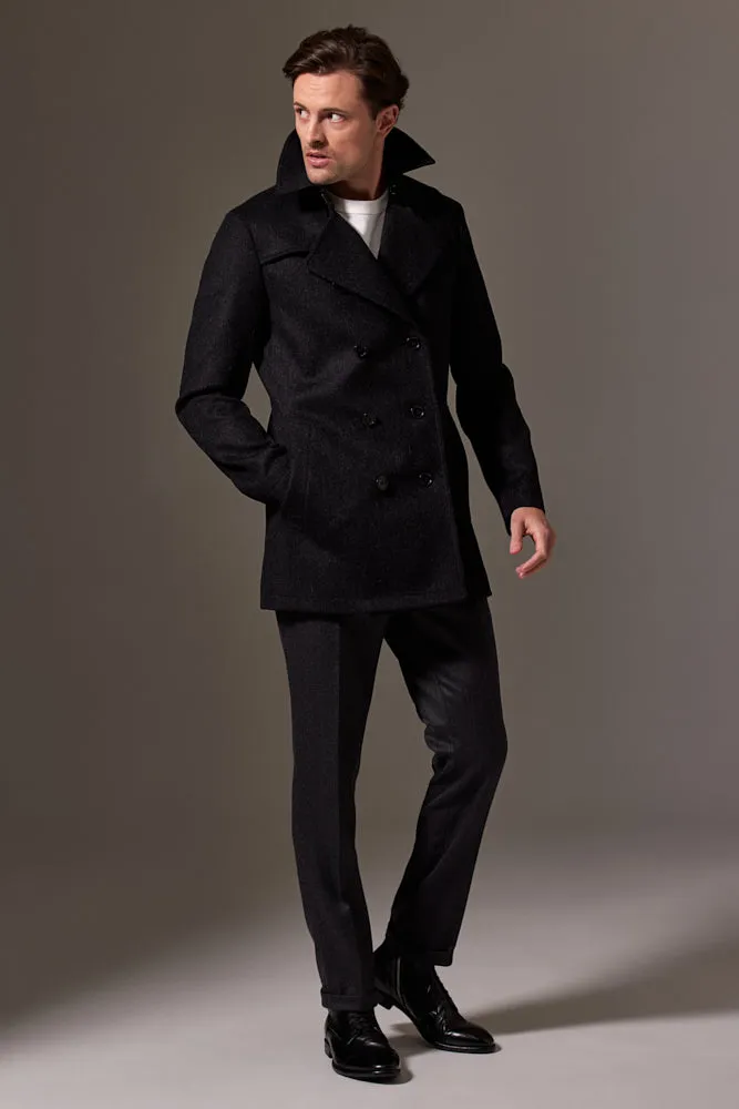 Drake Coat - Charcoal Wool