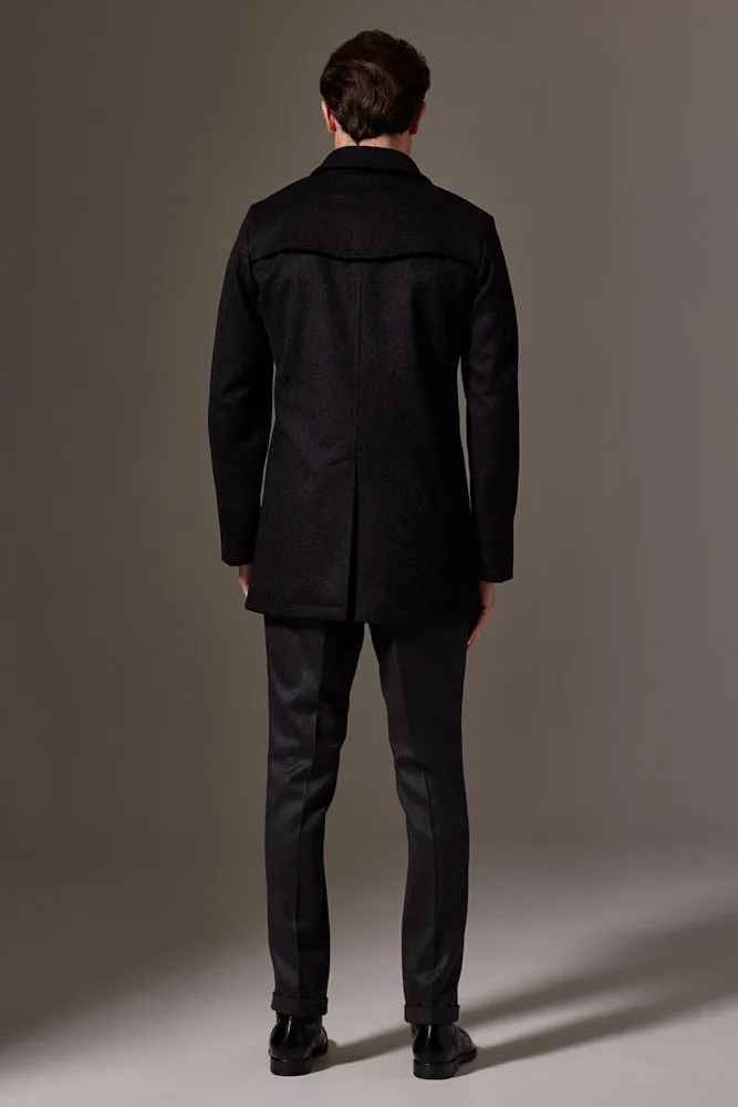 Drake Coat - Charcoal Wool